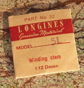 Reloj Longines Vintage 5L Cuerda Vástago Nuevo Reloj Parte Suiza Longines Parte 32 - Imagen 1 de 1