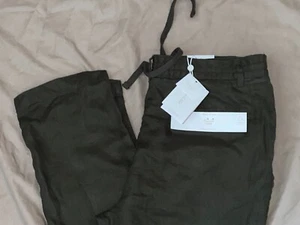 NEW ! Men's Porter & Ash Washable 100% Linen 32 x 30 Forest Green Pants - Picture 1 of 5