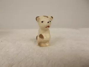 Vintage sitzender bettelnder süßer Welpe Hund kleine Keramik Figur Statue - Bild 1 von 7