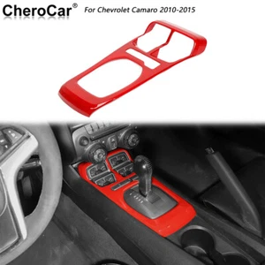 Console Gear Shift Panel Decoration Cover Trim For 2010-15 Chevrolet Camaro Red - Picture 1 of 13