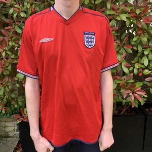 England Away Xl Fußball Trikot Größe Herren 2002-2004 Vintage Reversible Euro’s - Bild 1 von 10