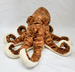 Wild Republic Pulpo Peluche Animal de Peluche Marrón Blanco Calamar Tentáculos Marino - Imagen 1 de 9