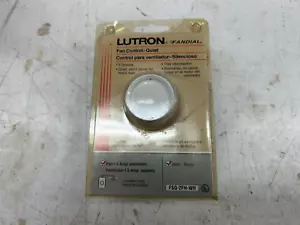 LUTRON FANDIAL Fan Control-Quiet 3 speeds. FSQ-2FH-WH White - Picture 1 of 2