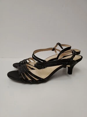 Alex Marie Women's Layona Black Rhinestone Strappy Sandals  Size 9.5 M.         - Image 1 of 4