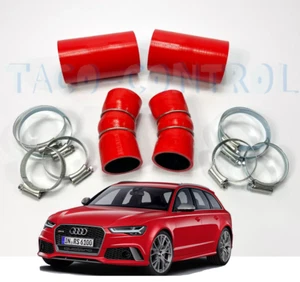 PARA AUDI RS6 RS7 S8 C7 MANGUERAS BOOST TURBOS PARA CARGAR ENFRIADOR TUBO DE ADMISIÓN + ABRAZADERAS - Imagen 1 de 10