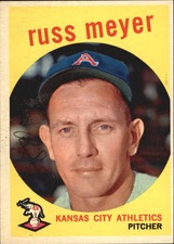 1959 Topps Kansas City Athletics Baseball Card #482 Russ Meyer - NM