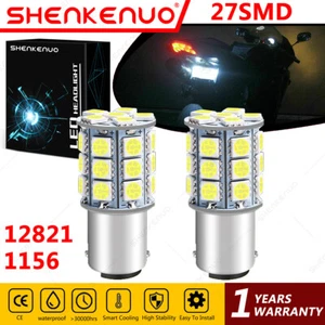 For Suzuki Vstrom DL650 DL1000 2X 12821 1156 White LED License Plate Light Bulbs - Picture 1 of 10