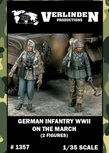 1/35 WWII German Infantry on The March (2 Resin Figures/Set) VERLINDEN #1357 - Picture 1 of 2