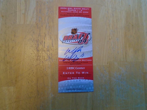 2004 Autographed Draft Ticket by Wojtek Wolski  (Drafted by Colorado Avalanche) Cover