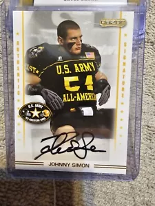 Johnny Simon 2009 Razor Army Auto Ohio State Ravens Colts Patriots - Picture 1 of 1