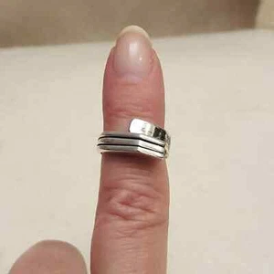 Vintage Sterling Silber 925 Wickelring - Größe 5 - Bild 1 von 7