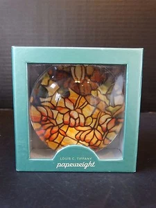 Pisapapeles Galison cúpula de vidrio macizo ~ Louise C Tiffany ~ Lirio de estanque ~ Nuevo en caja - Imagen 1 de 4