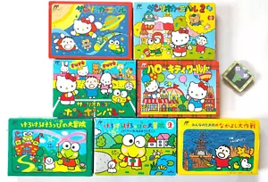 Lotto 7 FC Hello Kitty Kero Kero Keroppi Tabo Sanrio Nintendo Famicom Giappone gioco - Foto 1 di 24