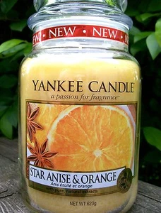Yankee Candle Retired "STAR ANISE & ORANGE" ~ Large 22 oz.~ European~ RARE ~ NEW - Picture 1 of 3