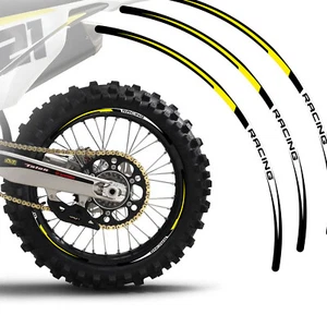 For SUZUKI DR-Z 250 01-07 06 05 Wheel Stickers Rim 21" 18" Dirt Bike R02B Yellow - Picture 1 of 9