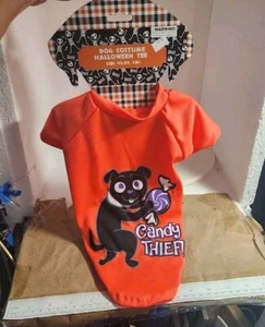 Dog Pet Halloween Pet T-Shirt COSTUME HALLOWEEN PUG FRENCHIE S  13" CANDY THIEF - Picture 1 of 4