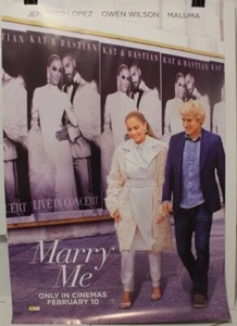 ZP0114 Marry Me 2022 Aust 2sided 1010x680 movie poster starring JLO Owen Wilson - Picture 1 of 2