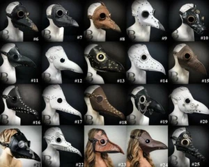 Pest Arzt Maske lange Nase Rabe Vogel Maske für Halloween Cosplay Kostüm NEU - Bild 1 von 60