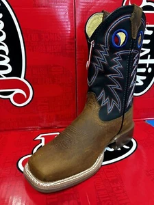 Stivali western Justin Show Stopper marrone pelle di mucca punta quadrata larga -7121 - Foto 1 di 7