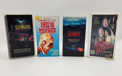 Vintage Vhs Horror Lot Of 4 Sleep Walkers, This Is Horror, Misery & More Foto 1 de 4