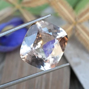 Natürlicher makelloser pfirsichrosa Morganit 15,80 ct Kissen zertifiziert loser Edelstein - Bild 1 von 7