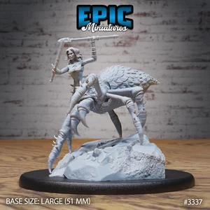 6K Resin 32mm Epic Miniatures Arachne Spider Lady Attack (Large) for D&D - Picture 1 of 2