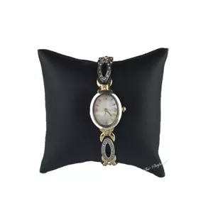 Espositore Cuscino Nero Ecopelle Espositore Cuscino Nero Orologio Espositore Cuscino 4x4" - Foto 1 di 4