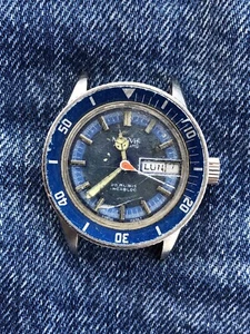 Diver Monvis Automatic Not Working For Parts Repair Watch Vintage Sub - Picture 1 of 8