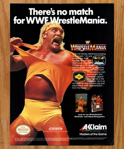 Acclaim WWF Wrestlemania Hulk Hogan - Videospiel Druck Werbung Poster Promo Kunst 1989 - Bild 1 von 3