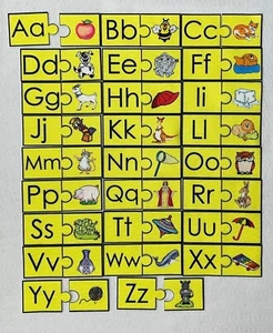 Alphabet Puzzle Matching Felt Figures for Flannel Board ABC Teaching Aide Kids - Picture 1 of 3