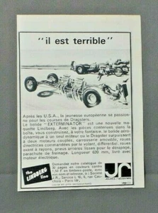 PUBLICITE ANCIENNE ADVERT CLIPPING 171017 JOUET VOITURE DRAGSTER EXTERMINATOR JR - Imagen 1 de 1