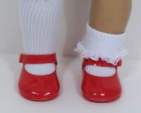 WHITE Heart Cut-Outs Doll Shoes For Hopscotch Hill Collection Debs