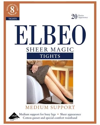 Elbeo Sheer Magic Tights 20 Denier Medium Support Factor 8 Everyday Hosiery