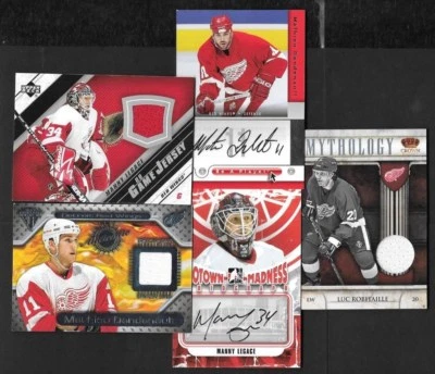 DETROIT RED WINGS AUTOGRAPH JERSEY NHL HOCKEY CARD SEE LIST - Image 1 of 2
