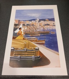 HUBER , POSTER SANTA MARGHERITA LIGURE A.PEZZINI 25X35 - Picture 1 of 1