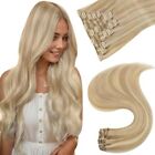 Easyouth Clip in Hair Extensions Remy Human Hair Clip in Hair Extensions Hone...