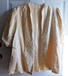 Vintage Steppbettjacke 40er Jahre Satin Steppjacke vorne offen Grandmacore - Bild 1 von 8