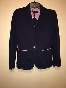Blazer TOMMY HILFIGER Azul Marino Bordes Cosidos Talla 4 NUEVO - Imagen 1 de 6
