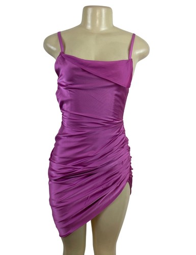 Mini Abito Jacquemus Con Spalline Regolabili E Drappeggio Laterale Rosa Caldo Tg 32 Nuovo