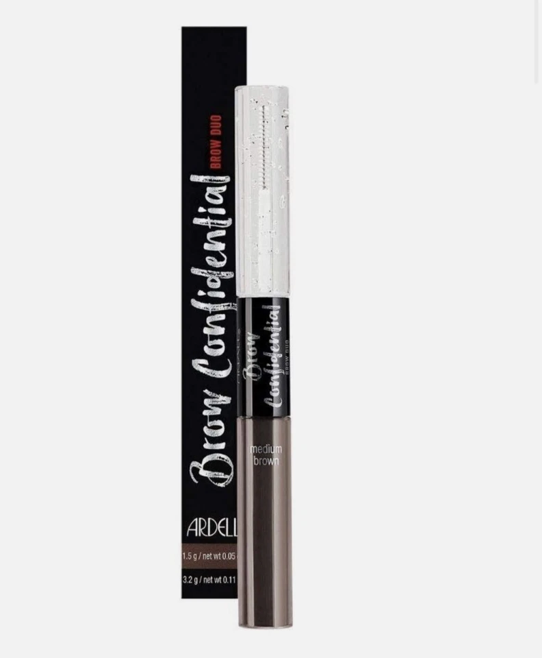 Aplicador de cejas Ardell Brow Confidential de doble extremo marrón medio 0,05 oz Foto 1 de 2