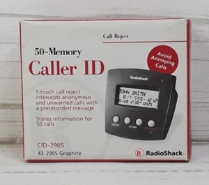 Radio Shack 50 Memory Caller ID 43-2905 Grafit CID-2905 Odrzucenie połączenia - Zdjęcie 1 z 6