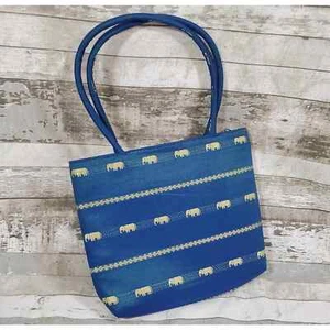 Bolso de noche de hombro pequeño iridiscente para mujer azul dorado - Imagen 1 de 8