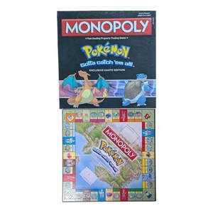 Pokémon Monopoly Game Stop Exclusive Kanto Edition Rare 2015 Missing 2 Tokens - Picture 1 of 23