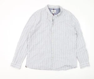 Marks and Spencer Men's XL Blue Striped Shirt - Picture 1 of 12