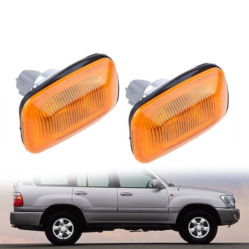 Pair Left Right Side Marker Turn Signal Lamp For Toyota Land Cruiser LC100 98-07 Foto 1 de 4