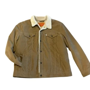 Levi’s Cord Sherpa XXL Trucker Jacke Herren hellbraun Fleece gefüttert Rancher - Bild 1 von 11