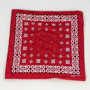 Vintage Cotton 70s 80s Bandana Color Fast Circle Polka Dot Western Biker - Picture 1 of 6