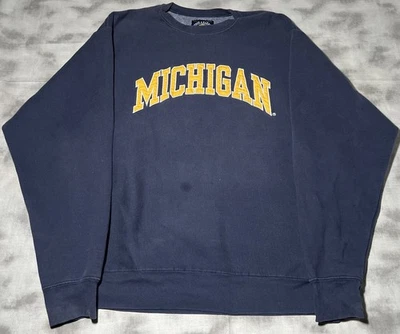 Michigan Wolverines Sweater Men Size XL Sweatshirt Blue University - Image 1 of 4