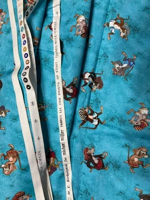 Michael Miller PAW PRINTS OF EGYPT “Tossed Mice” Cotton Fabric OOP - Image 1 of 3