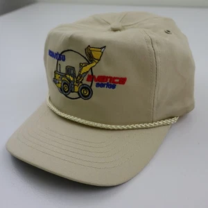 Vintage Komatsu Avance Series Rope Cord Hat Loader Tractor Farmer Builder Cap - Picture 1 of 11